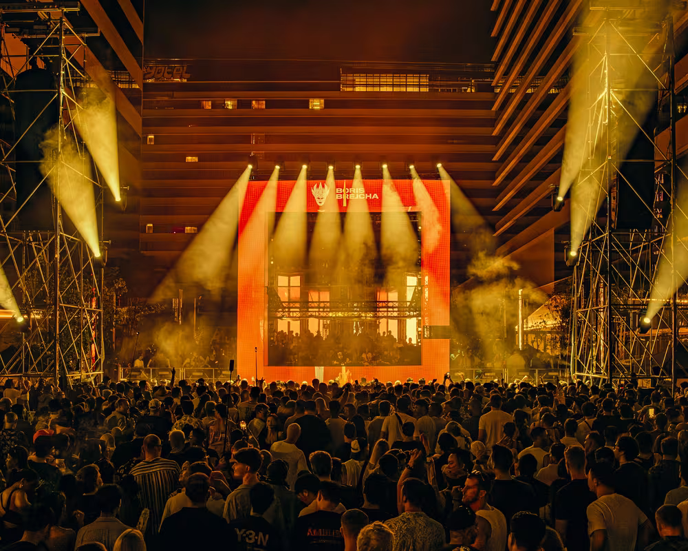 Light show over the main stage